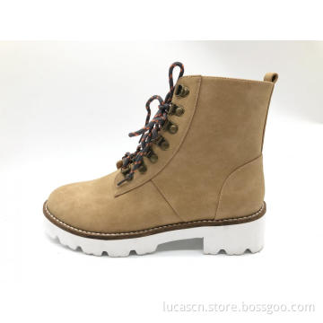 Women's Round Toe Work Combat Boots